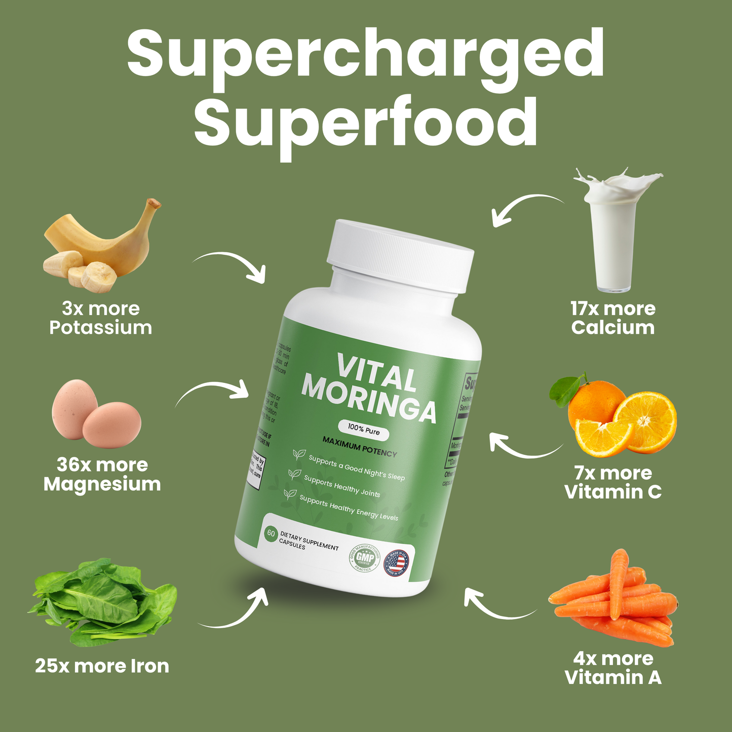 100% Organic Moringa Capsules